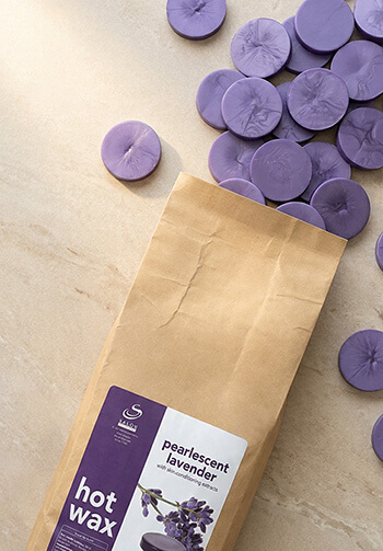 Hot wax is perfect for delicate areas